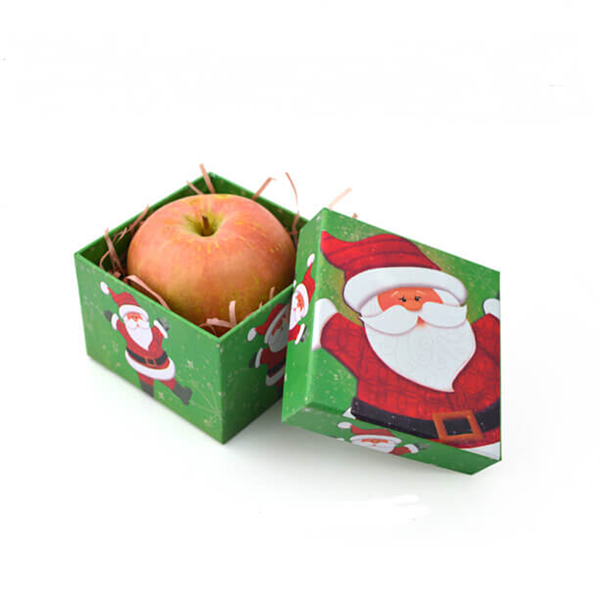 custom printing paper gift box for Christmas apple packaging