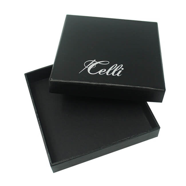 Custom Black Fancy Paper Wallet Packaging Box for Birthday Gift