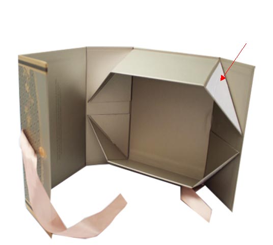 Black Card Foldable Gift Box With Corrugated Paper Tray 05