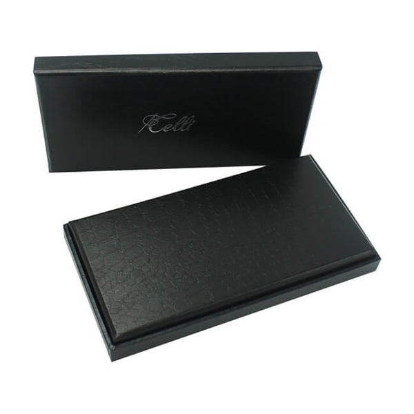 square shape black gift box with custom logo