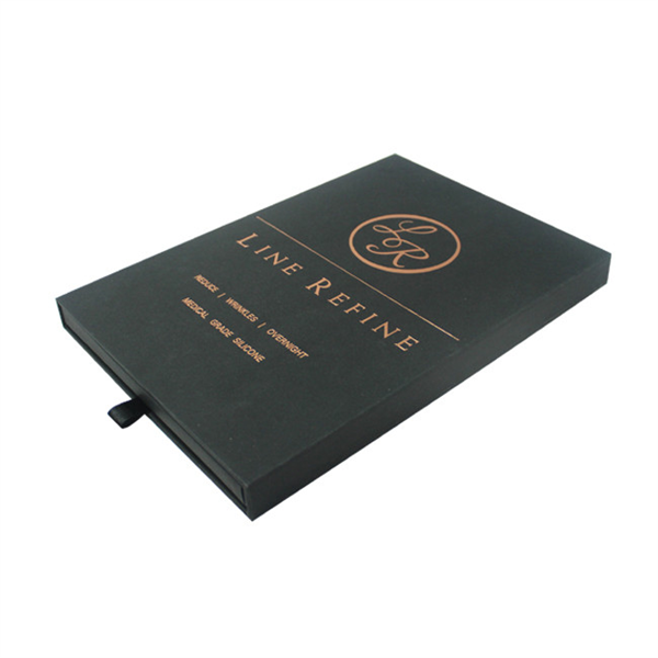 Black paper sliding box for gift products packaging