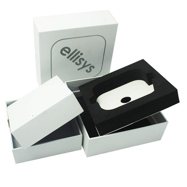 white paper box with insert