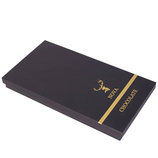 black chocolate gift box with custom logo