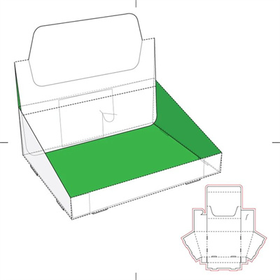 counter display box template