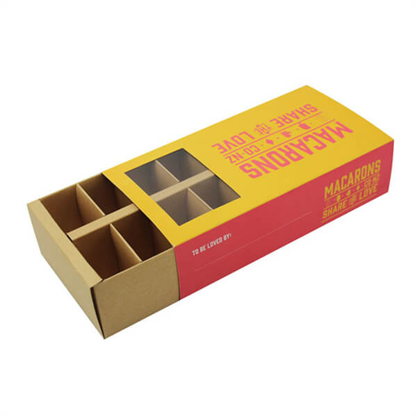 custom Macaron box with window