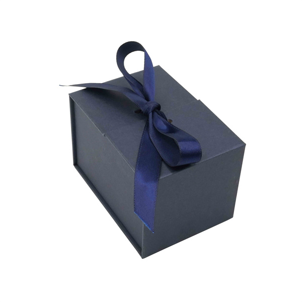 Custom double door open packaging box with ribbon