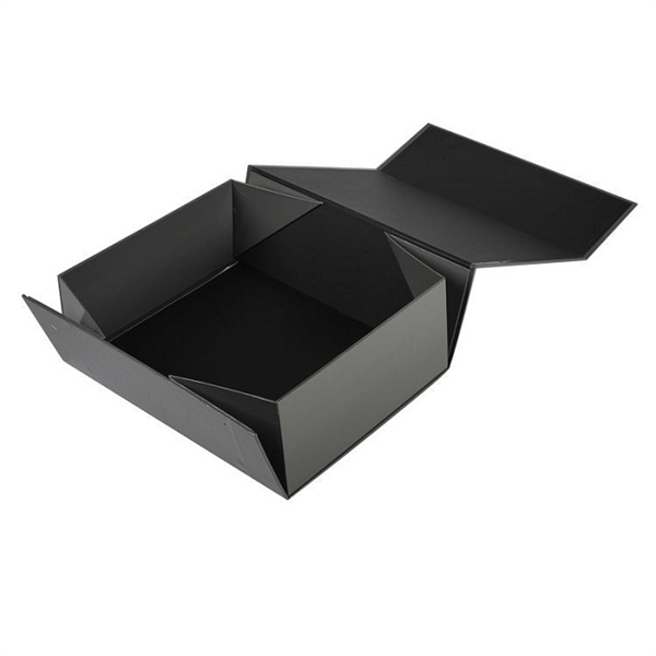 Custom made matt black paper folding gift box