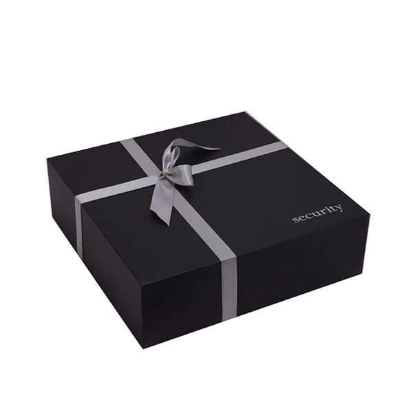 black gift box with lid