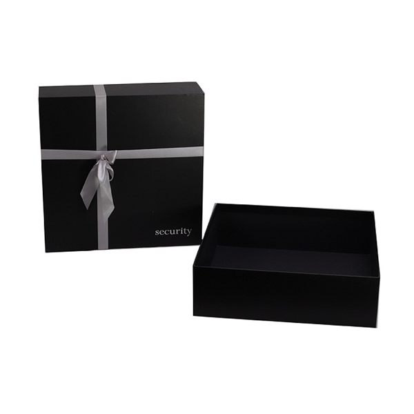 Luxury Black Gift Box Wrap Boxes with Lid Cover Ribbon - China Paper Gift  Box and Gift Box price