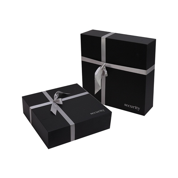 Luxury Black Gift Box Wrap Boxes with Lid Cover Ribbon - China Paper Gift  Box and Gift Box price