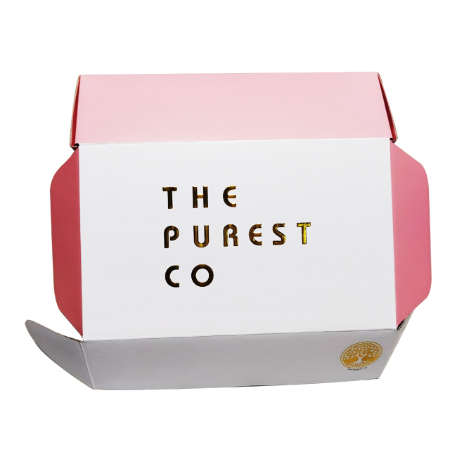 gold foiled logo box