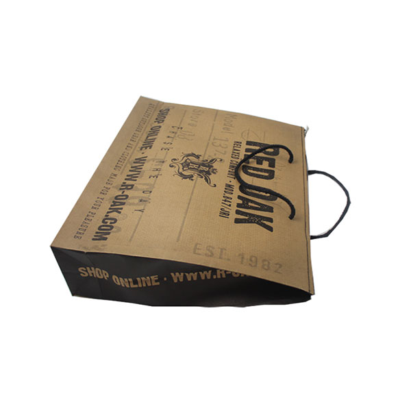Kraft Papar Bags with Cotton Rope and Zipper 04