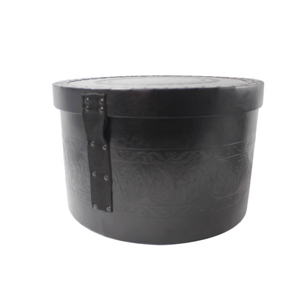 pu leather round box