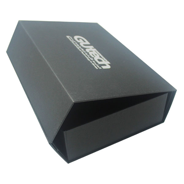 Matte black paper mache box for book