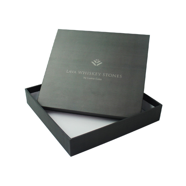 Rigid paper sample box with lid for jewelry packaging