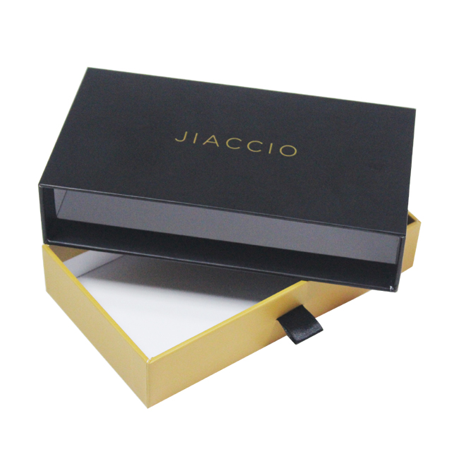 Rigid cardboard paper sliding box for gift packaging