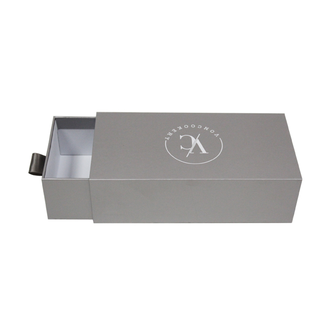 Gray color printing paper drawer gift box packaging