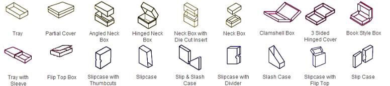 Here are some styles for rigid boxes