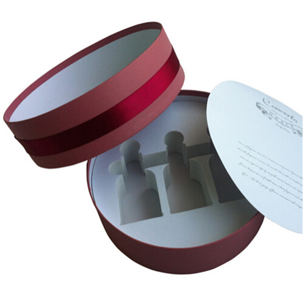 Custom Essential Oil Gift Packaging Round Box With Eva Insert