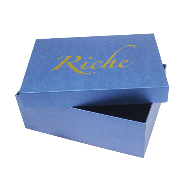 Custom brand paper box with lid for shoes packaging
