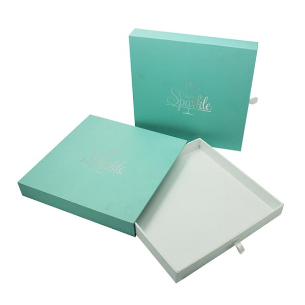 Soft Touch Paper Sliding Boxes with Silver Logo