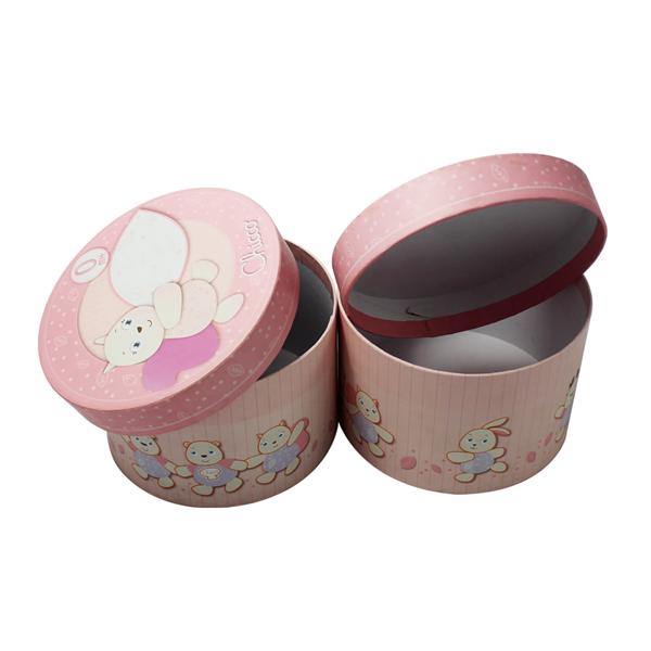 full color printing round tube paper box for gift packaging
