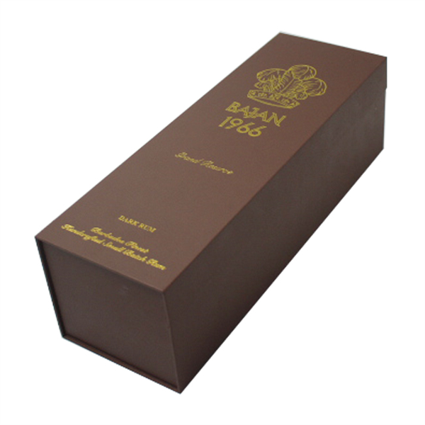 Luxury magnetic gift box for single wine bottle packaging